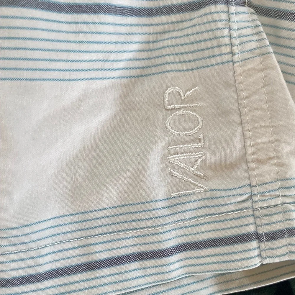 Vapor Kids' Striped Swim Trunks - Pink, Gray, and White